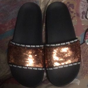 Pink Slides only worn twice !!